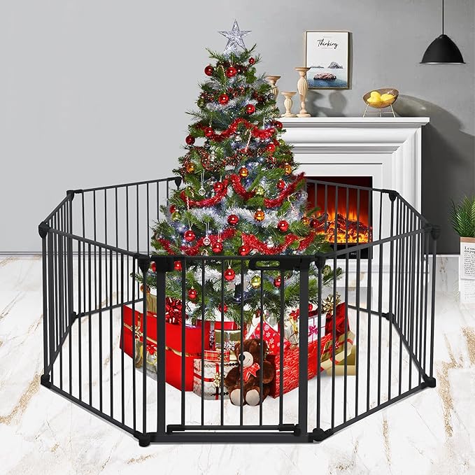 BalanceFrom Easy Walk-Thru Safety Gate for Doorways and Stairways with Auto-Close/Hold-Open Features, 36-Inch Tall, 205-Inch Wide, Graphite