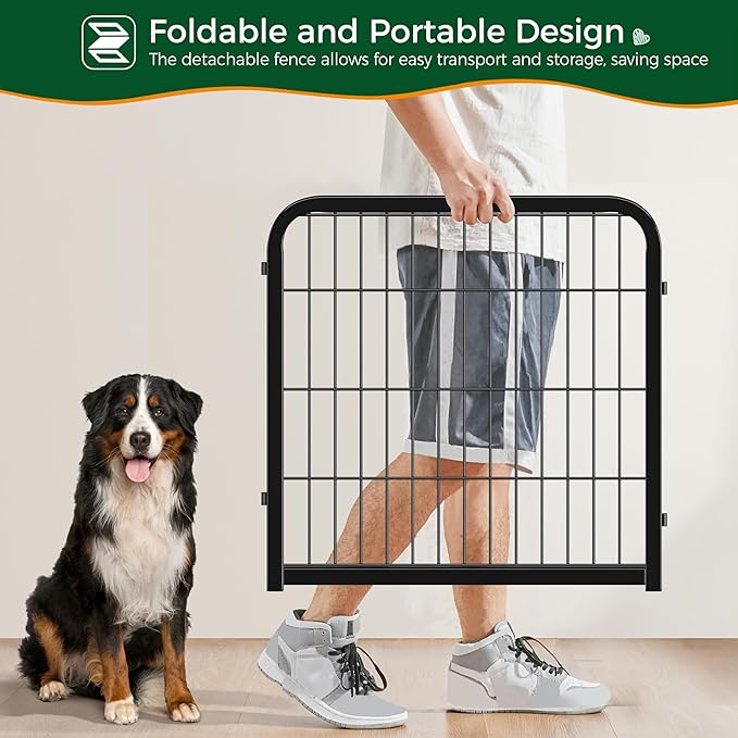 Yaheetech Dog Playpen Outdoor, 24 inch 8 Panels Dog Pen Indoor Heavy Duty Puppy Exercise Pen Metal Pet Fence for RV Camping/Yard/Garden
