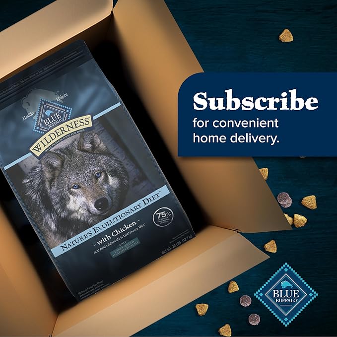 Blue Buffalo Wilderness Natural High-Protein Healthy Weight Dry Food for Large Breed Adult Dogs, Chicken Recipe, 28-lb Bag