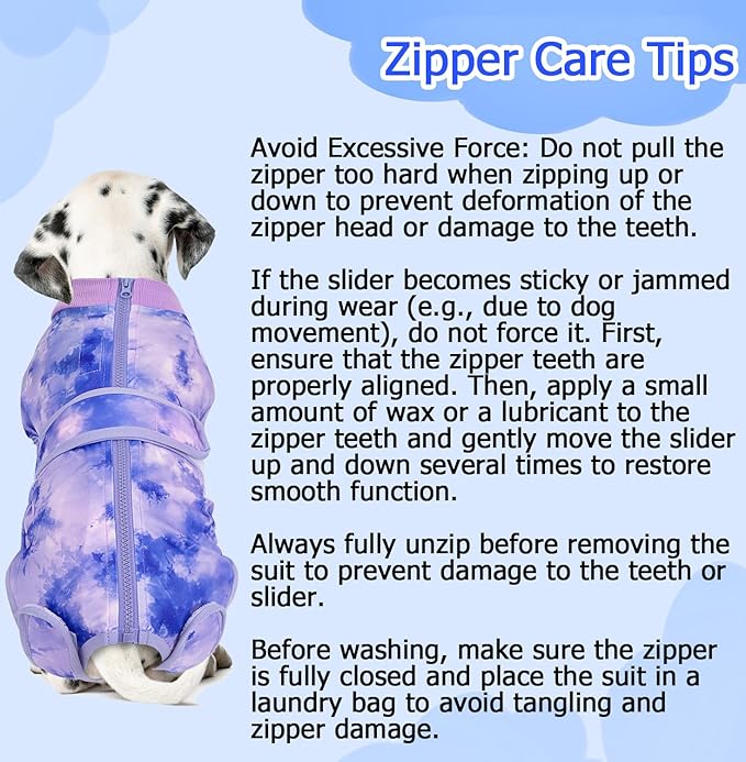 Lukovee Recovery Suit for Dogs, Zipper On Recovery Suit for Female Male Dog, Onesie Abdominal Wounds Cone E-Collar Alternative Prevent Licking Spay Recovery Suit (4XL, PU)