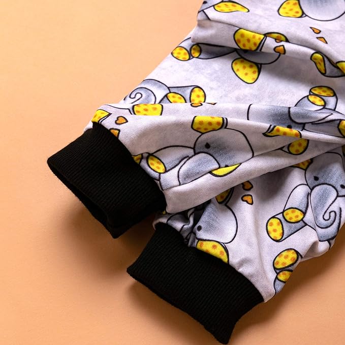 LovinPet Big Dogs Pajamas Clothes, Sleepytime Elephants Print, Pajamas for Pitbulls, Post Surgery Dog Shirt, Wound Care Large Dog Onesies, Lightweight Pullover, Full Coverage Large Breed Dog Pjs, L