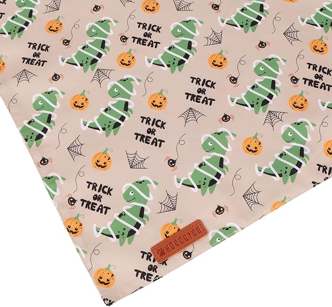 ADOGGYGO Halloween Dog Bandanas, Ghost Pumpkin Dinosaur Pet Scarf, Multi Size, Halloween Bandanas Costumes for Extra Large Dogs (X-Large)
