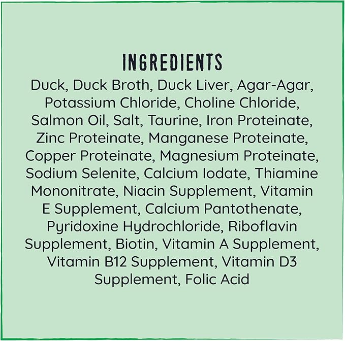 Hound & Gatos Wet Cat Food, 98% Duck & Liver, Grain Free Pate Cat Food, Real Meat, High Protein, Limited Ingredients, No Additives, 5.5 oz. Cans (Pack of 24)