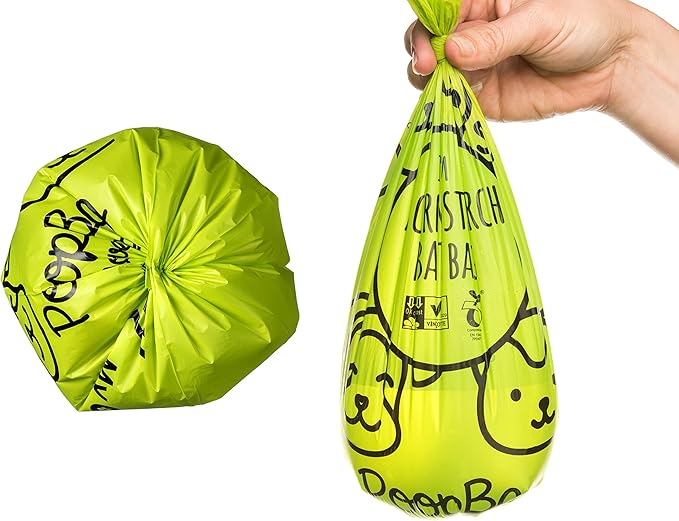 Compostable Dog Poop Bags, Cornstarch Eco-Friendly, HOME COMPOST NF T 51-800, 120 Count, Large Size Bag 9x13 Inches, 8 Unscented Refill Rolls, Leak-proof, Plantbased, GM-Free Corn