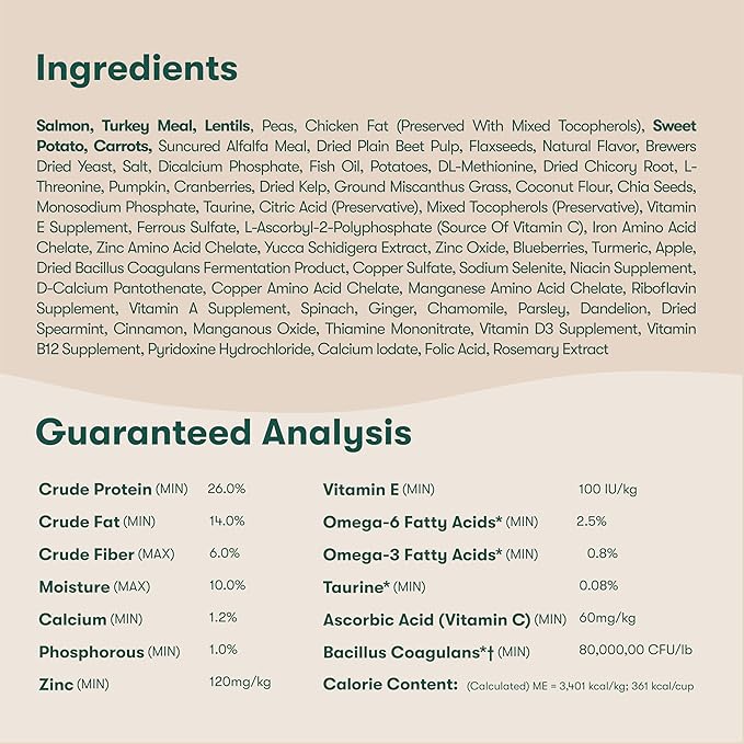 Jinx Premium Dry Dog Food Small Breed - Real Salmon, Brown Rice & Sweet Potato Kibble with Superfoods for Immune Support & Probiotics for Digestive Support - No Fillers – 4lb