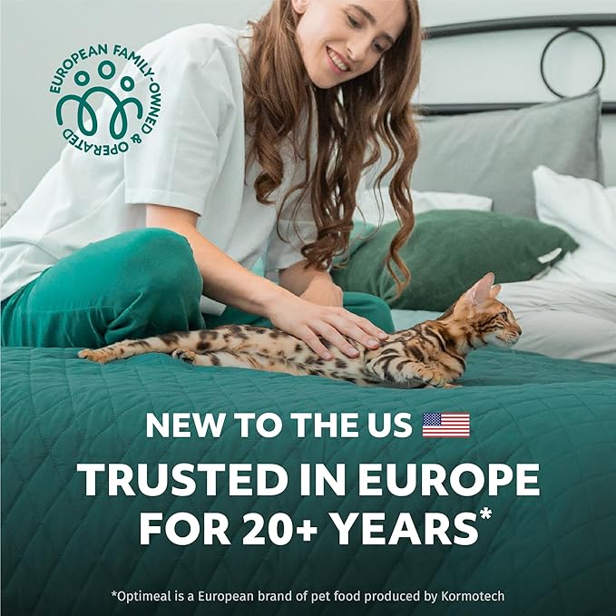 Optimeal Grain-Free Wet Cat Food Pouches – Chicken & Turkey in Savory Gravy, High Protein & Moisture-Rich Tender Morsels, Indoor Adult Cat Wet Food with Natural European Ingredients, 3 oz (Pack of 12)