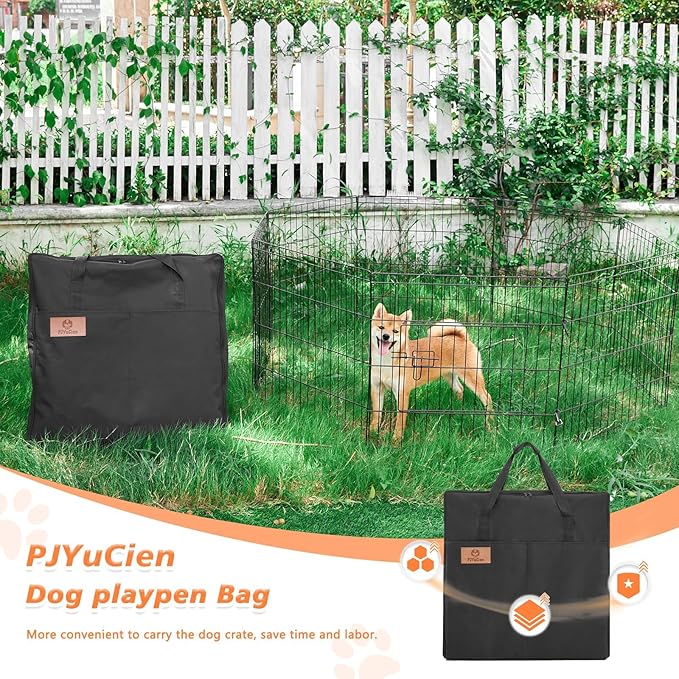 PJYuCien Dog Playpen Storage Bag, Suitable for 24"x24" Foldable Exercise Pet Playpen, Dog Fence, Oxford Cloth Fabric, Waterproof and Moisture-Proof