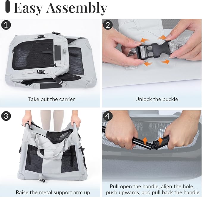 Extra Large Cat Carrier for 2 Cats, Soft Pet Car Travel XL Bag for Large Big Cat 20lbs+, for Two Cats Long Trips Ride 24"x16.5"x16.5" with Litter Box