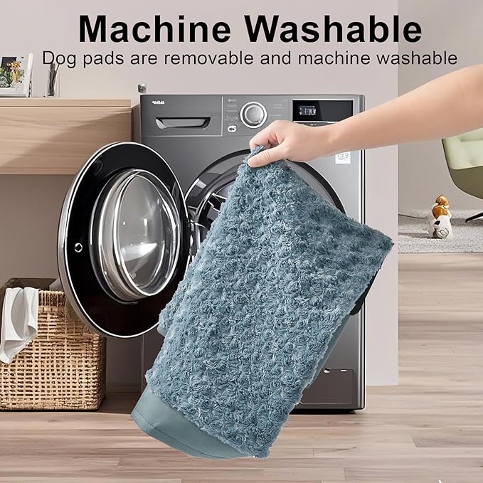 Orthopedic Dog Beds for Crate with Removable Washable Cover Egg-Crate Foam Pet Pad Mat with Anti-Slip Bottom,Waterproof Dog Beds Large Sized,40x30 Inch