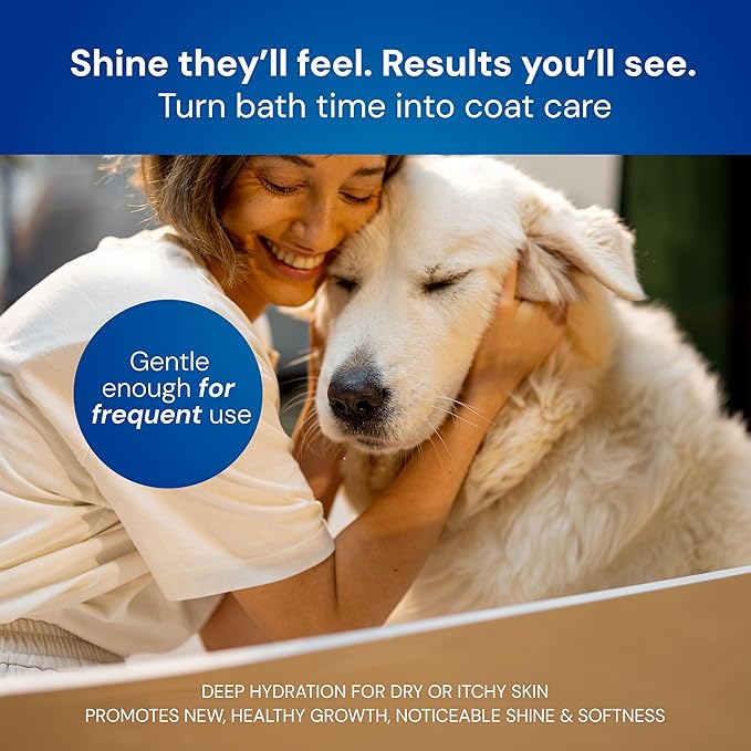 Natural Dog Shampoo for Hair Loss with Grapeseed, Aloe & Cedarwood, Gentle Shampoo Specially Formulated to Beautify The Dogs Coat, USA Made, 16fl oz 473 ml.