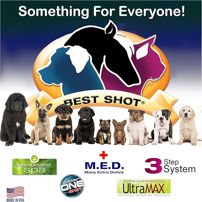 Best Shot Scentament Spa for Pets, Seasonal Facial Spa and Body Wash, Mango Maui, Tearless Shampoo, Hypoallergenic Body Wash, Reduces Tear Stains, 1 Gallon