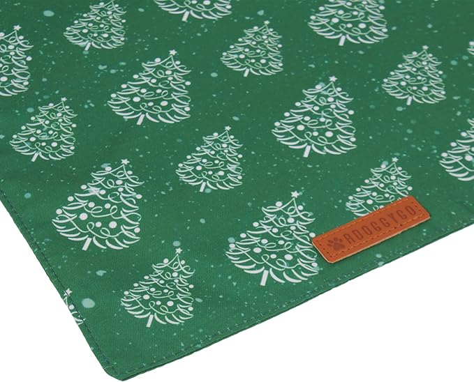 ADOGGYGO Dog Bandana Christmas Pet Scarf Bib Kerchief, Premium Durable Fabric, Multiple Sizes Offered, Red Green Christmas Bandanas Costumes for Large X-Large Dogs Pets (X-Large)