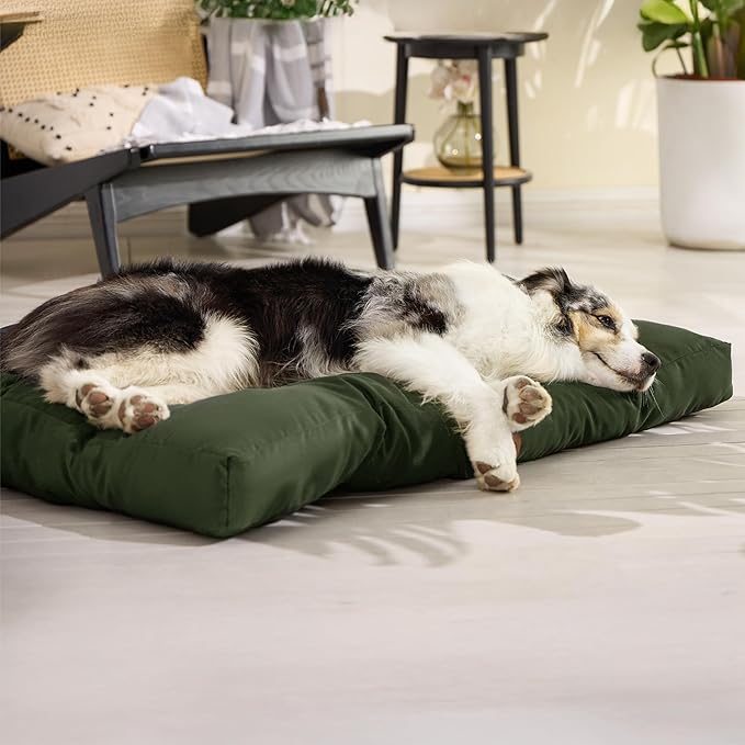 Bedsure Extra Large Dog Bed - Washable Giant Pet Bed Mattress with Oxford Fabric, Water Resistant Flat Pet Pillow Bed for XL Dog Crate, 44x35x4, Lentil Sprout