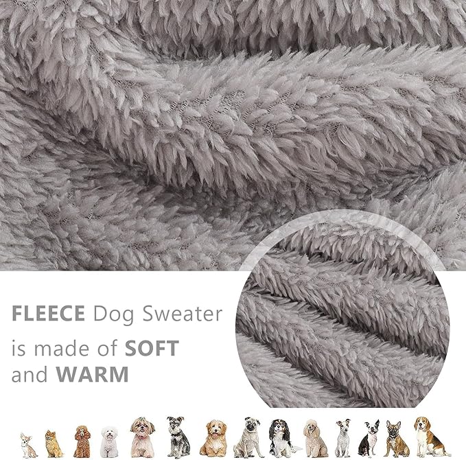 Dog Sweater Dog Winter Clothes for Small Dogs Boy Girl Pet Hoodies Puppy Cold Weather Coats Fall Doggie Sweatshirt for Chihuahua Yorkie Cat Sweater Costumes (Grey, XX-Small)