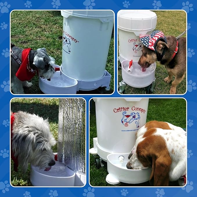 Gravity Water Bowl for Cats: Dogs & All Pets 3.5 Gallon. Top Fill Automatic Water Dispenser for Cat, Quiet, No BPA & Made in USA. Auto Water Dog Bowl for Daycares, Multi Pet Homes and Busy Parents