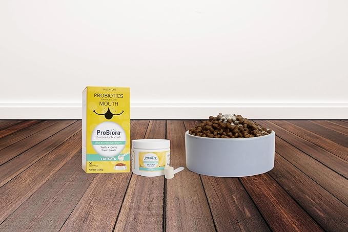 Probiora for Cats | Oral Care Probiotic Supplement for Oral Care | Pet Probiotics to Reduce Bad Breath | Cat Nutritional Supplement for Dental Health | 30 Servings (30 Servings (Pack of 3), Jar)