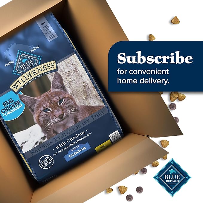 Blue Buffalo Wilderness High Protein, Natural Adult Indoor Dry Cat Food, Chicken 15-lb