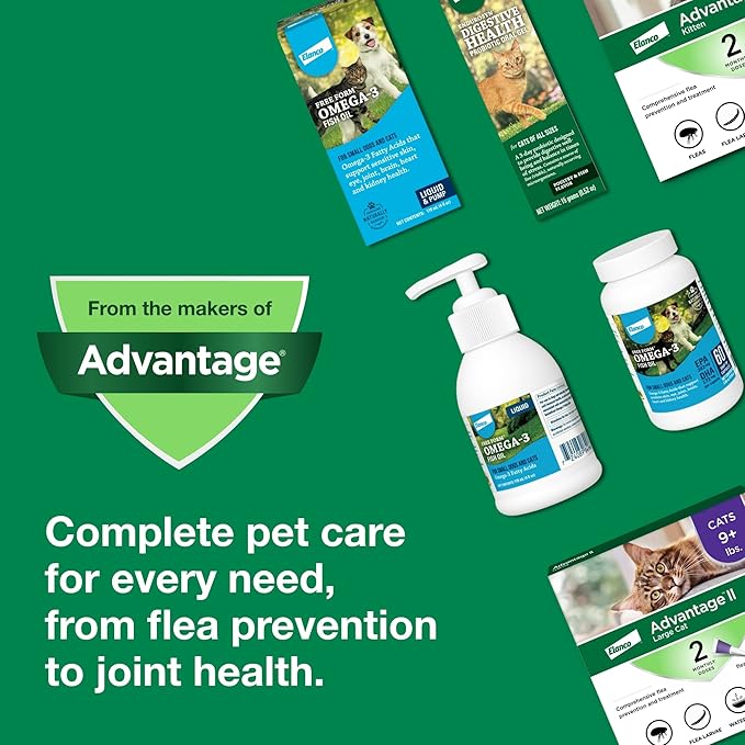 Advantage II Large Cat Vet-Recommended Flea Treatment & Prevention | Cats Over 9 lbs. | 2-Month Supply