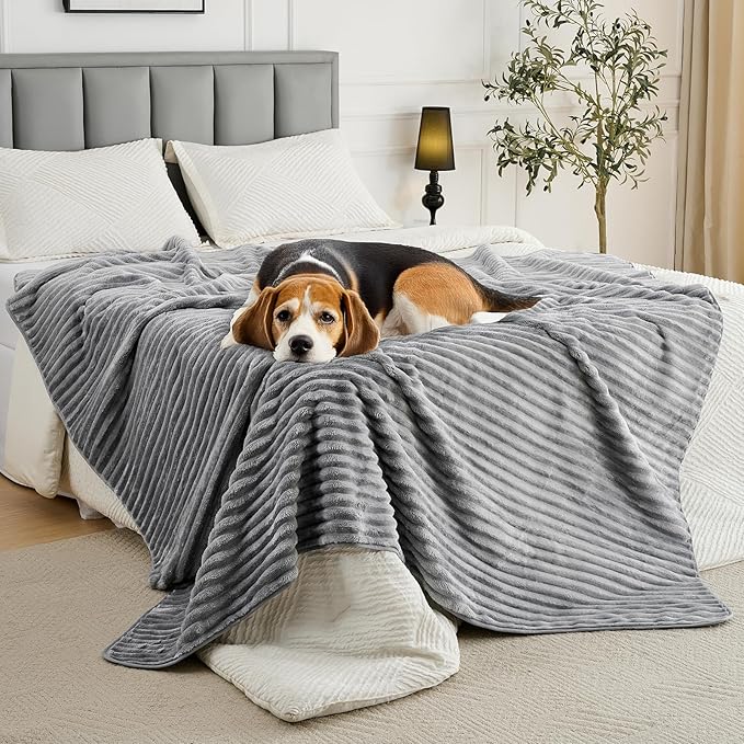 Flannel Washable Pee Pad for Dogs - 1 Pack Reusable Dog Pee Pads Extra Large, Fast Absorb Pet Playpen Mat with Non-Slip Back, Waterproof Puppy Training Pad. (Light Grey, 72" X 72")