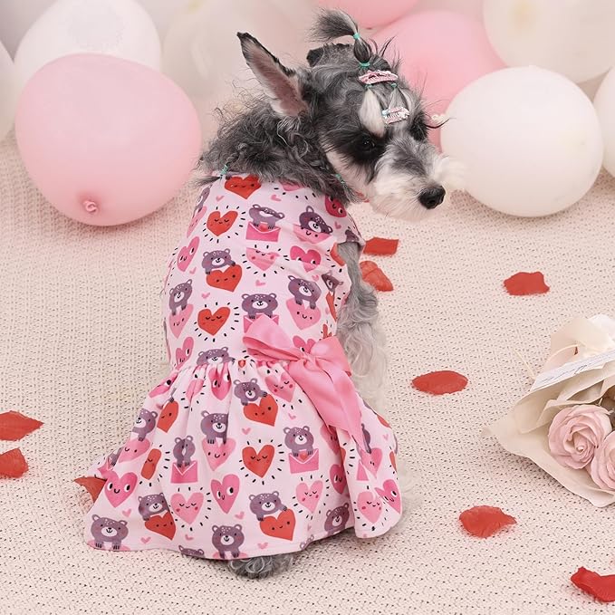 CuteBone Velvet Dog Dresses for Small Dogs, Stylish & Soft Fabric, Comfortable Fit for Everyday Wear, Perfect for Special Occasions NCVA03XS