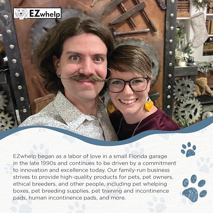 EZwhelp Reusable Dog Pee Pads, Washable Waterproof Mats for Dog Potty Training or Whelping Pads, 39x39 Inch, 2 Pack