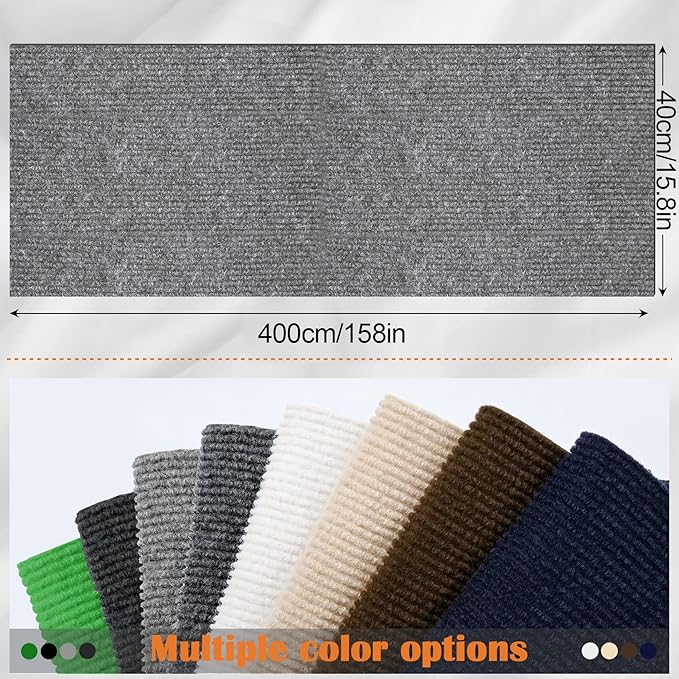 Cat Scratch Furniture Protector - 158" x 15.8" Trimmable Self-Adhesive Cats Claws Scratch Pads, DIY Cat Climbing Couch Protector for Scratch Post Cat Tree Replacement Indoor (Light Gray)