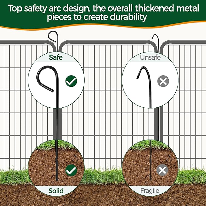 Yaheetech Dog Playpen Outdoor, 47 inch 12 Panels Dog Pen Indoor Heavy Duty Puppy Exercise Pen Metal Pet Fence for RV Camping/Yard/Garden