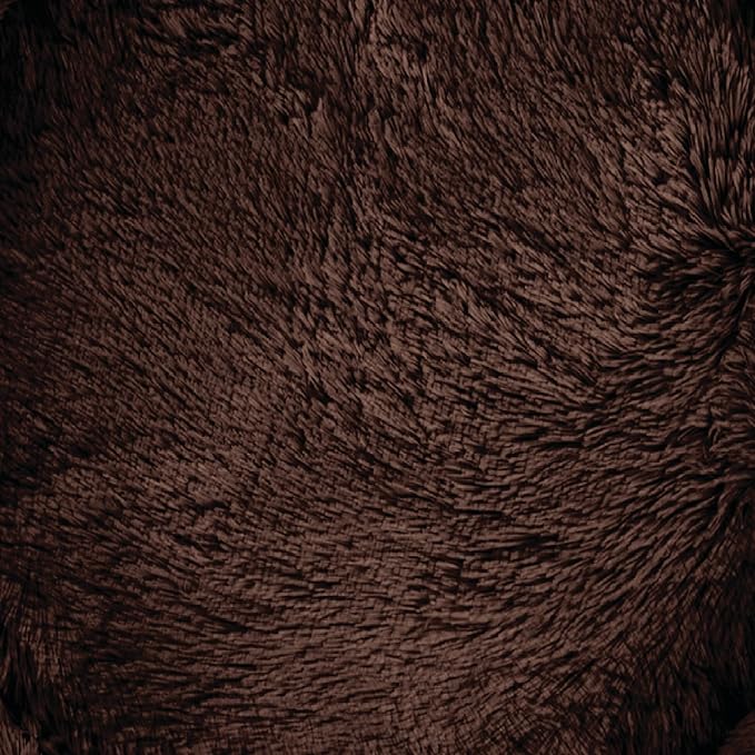 Best Friends by Sheri Calming Shag Dog Blanket – Ultra Soft Faux Fur Pet Throw, Anxiety-Relief, Lightweight Warm Bed Cover for Dogs and Cats, Machine Washable, Dark Brown, 40" x 50"