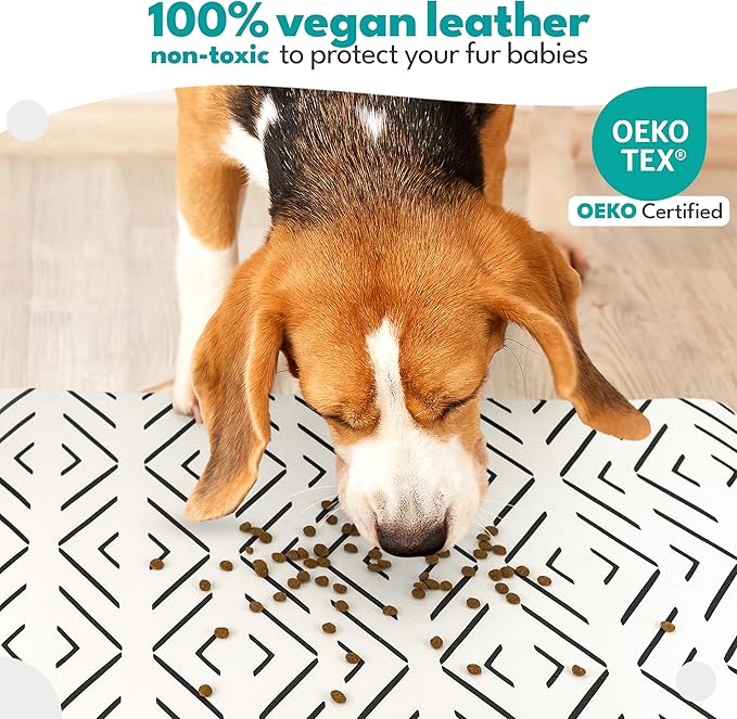 NALALAS Dog Mat for Food and Water, Cat Feeding Mat | Waterproof Dog Bowl Mat | Non-Slip Pet Food Mat for Floors | Pet Mats for Food and Water | Easy to Clean