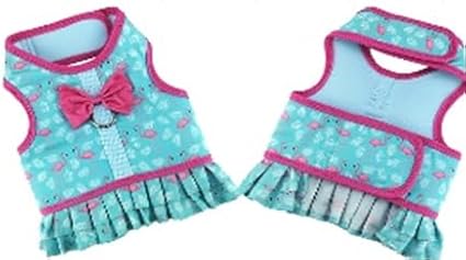 Parisian Pet Flamingos Harness Dress