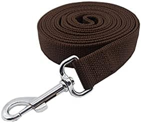 Strong Nylon Dog Leash - 1" x 2 FT to 7 FT Long, 1 Inch Wide for Medium and Large Dogs (Brown)