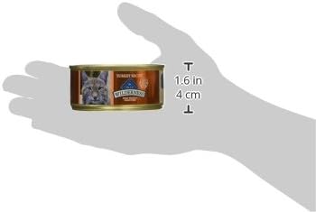 Blue Buffalo Wilderness Natural High-Protein Grain-Free Wet Food for Adult Cats, Turkey Paté, 5.5-oz. Cans, 24 Count