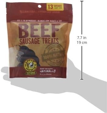 Happy Howie's Sausage Treats - Healthy Dog Treats, Flavorful Slow Cooked Beef, Natural Ingredients, Chewy Dog Treat, Hormone Free - Beef, (Pack of 1)