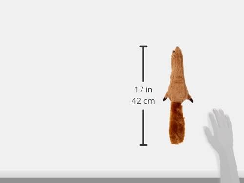 SPOT Skinneeez Plus Squirrel - Stuffing Free Dog Toy with Two Piece Rubber Body and Two Squeakers, Fun to Bite, Stuffingless Design is Great for Moderate Chewers, Tug Toy for Puppies & Dogs - 15in