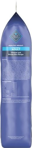 Blue Buffalo Life Protection Formula Healthy Weight Large Breed Adult Dry Dog Food for Weight Control, Made with Natural Ingredients, Chicken & Brown Rice Recipe, 30-lb Bag