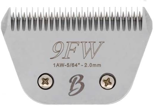 Detachable A Series Wide 9f Blade for Dog Grooming Cut Length 5/64" - 2.0mm Japanese Carbonized Steel Wide Blades for Dog Grooming Compatible A5 Series Clippers for Dogs Cat(9FW)