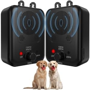 Anti Barking Devices, 2 Pack Auto Barking Control Devices with 3 Modes, Rechargeable Ultrasonic Dog Barking Deterrent Devices Bark Box, Effective Stop Barking Dog Devices for Indoor & Outdoor UseL8