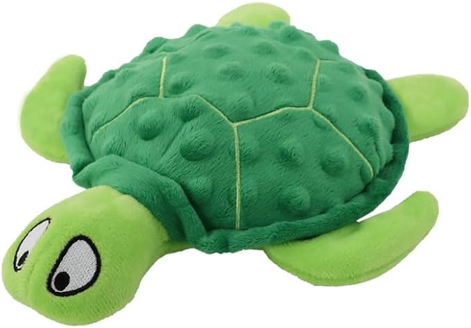 Squeaky Sea Turtle Plush Dog Toy – Durable, Stuffing-Free Interactive Chew Toy for Small Dogs – Relieves Anxiety & Teething – Keeps Puppies Busy, No Mess, Perfect for Indoor Play (Green)