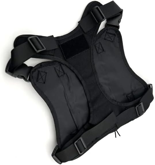 Tactical Dog Harness with Handle, Collar & Leash Set – No Pull Dog Vest with Adjustable Buckles, Reflective Patches & Heavy-Duty Nylon for Medium Dogs (Black)