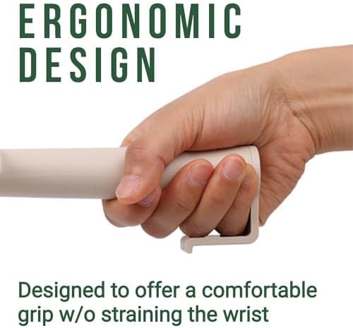 TypeC Cat Litter Scoop - Small Holes (0.11in) Big Size Scooper - Long Handle & Easy Cleaning - Hanger for Litter Box