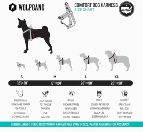 Wolfgang Heavy Duty Adjustable Dog Harness, Pull-Tested to Over 800 lbs for Walking & Training, WolfMountain Print, Small