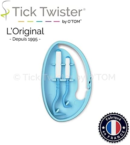 Clipbox Tick Twister® Set of 2 Tick Ticks for Dogs, Cats, Horses and for Men – Made in France – Original Product