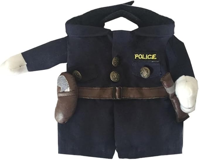 NACOCO Halloween Pet Policeman Costume - Dog and Cat Funny Clothes Outfit Apparel for Small Medium and Large Dogs(Navy Blue, M