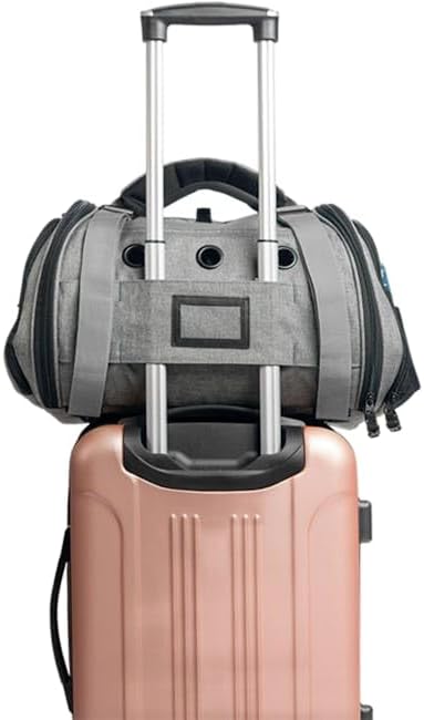 Travel Cat Carrier Bag - Portable Comfort Soft Sided Transpurrter Cat Carrier for Small Medium Cats Kitten up to 30 LBs Airline Approved Backpack with Shoulder Strap (Heather Grey)