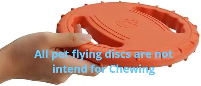 Orange Flying Disc Toy for Dog Outdoor Puppy Dog Pull Loop Toy Water Swimming Pool Lawn Yard Animal Activity Training Toys Sports Gift- 8.26" Interactive and Fun Training Doggy Paddle Flyers