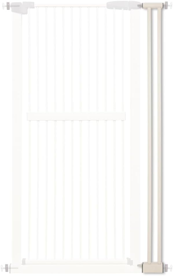 Lumizone Extra Tall Cat Gate Extension Kit 61.02" High Pressure Mounted 4.13" Extra Wide 1.37" Gap No Drilling Tall Pet Gate for Dogs (Cream, 4.13"/10.5cm)
