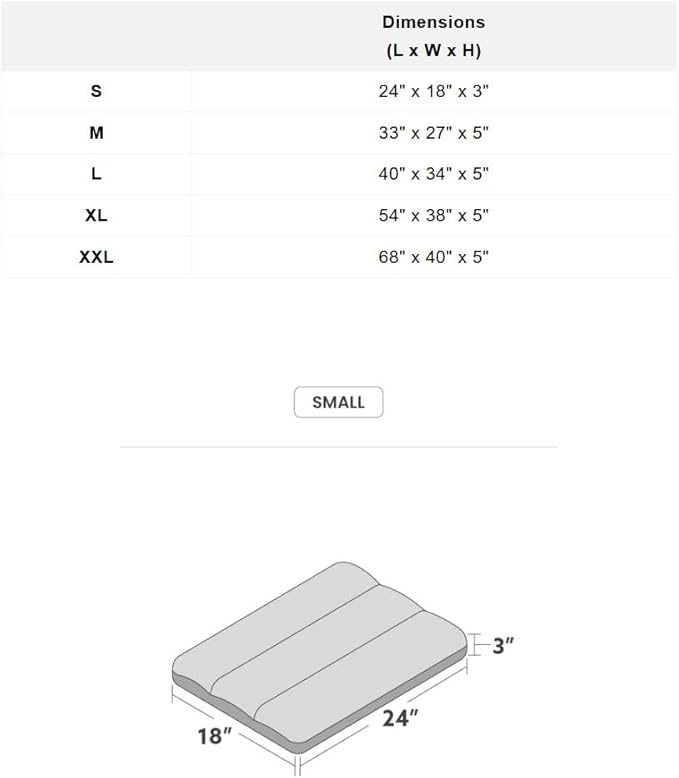 K9 Ballistics Tough Rectangle Pillow Medium Dog Bed - Removable Cover, Washable, Durable & Water Resistant Dog Bed Made for Small Dogs 24"x18" Obsidian Black