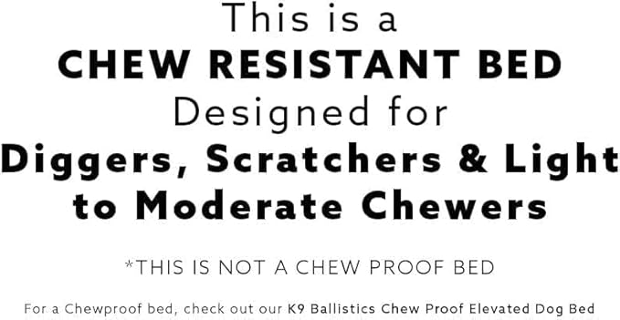 K9 Ballistics Tough Ripstop Orthopedic Rectangle Dog Bed Removable Washable Cover, Solid Orthopedic Foam for Size XXL Giant Big Dogs 68"x40", Light Gray Velvet