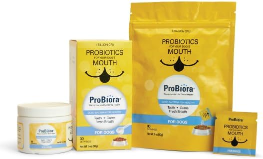 Probiora for Dogs | Dog Probiotic Supplement for Oral Care | Pet Probiotics to Reduce Bad Breath | Dog Nutritional Supplement for Dental Health | 30 Servings (Pack of 3, Jar)