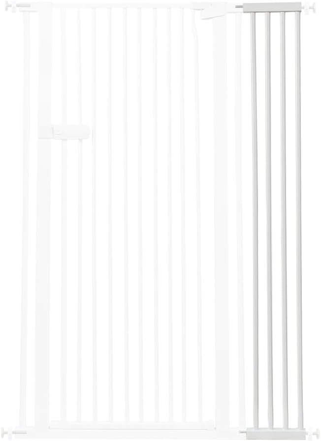 Lumizone Extra Tall Cat Gate Extension Kit 61.02" High Pressure Mounted 2025 New 8.27" Extra Wide 1.37" Gap No Drilling Tall Pet Gate for Dogs (White, 8.27"/21CM)